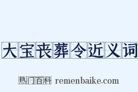 大宝丧葬令近义词是什么意思的图片